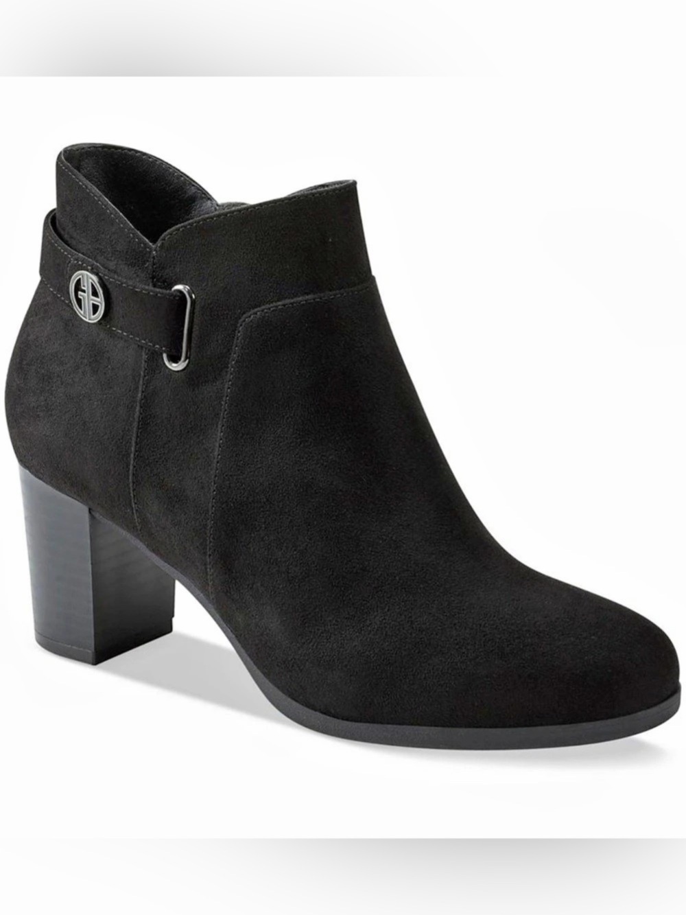 Giani Bernini Artemys Women’s Black Ankle Booties Size 7.5M Block Heel